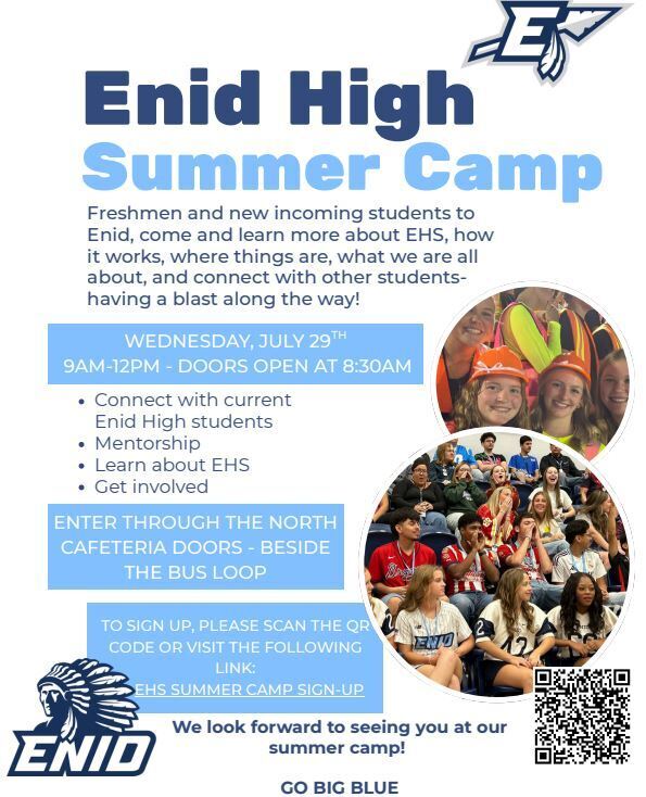 Enid High Summer Camp Flyer