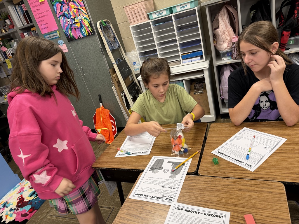 5th grade students participating in a STEM activity