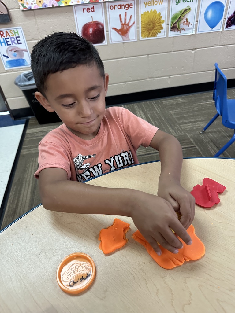 Ms. Silva's class showing off their red shirts for ORANGE day!