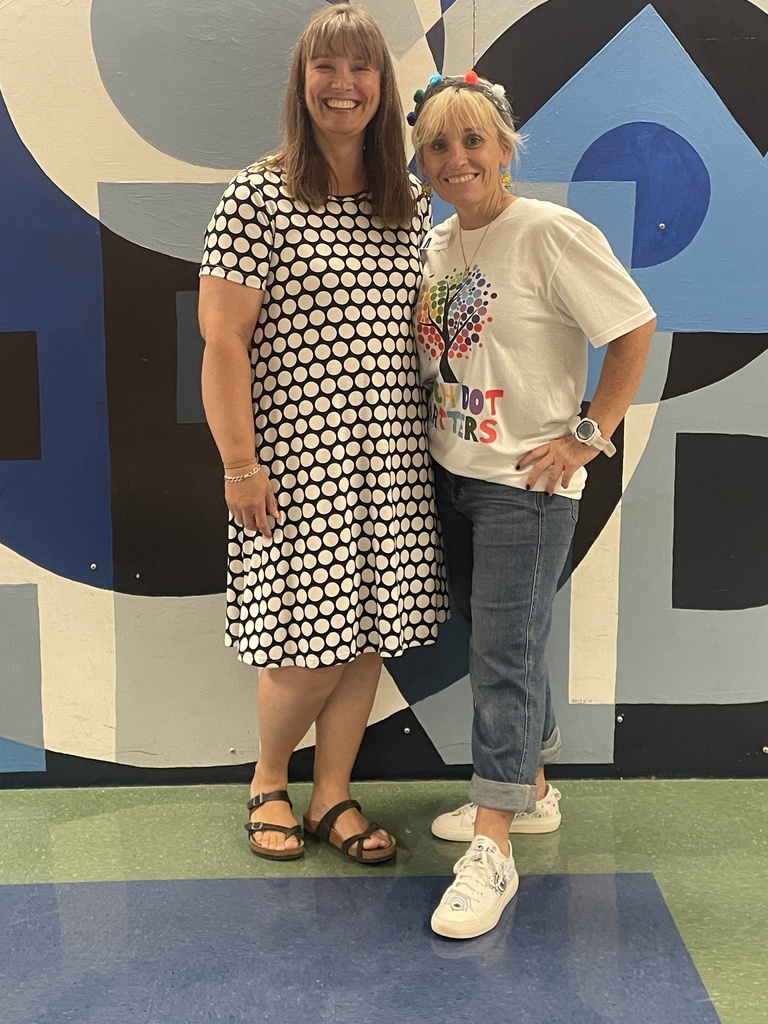 Ms. Day & Mrs. Burrell posing in their dots