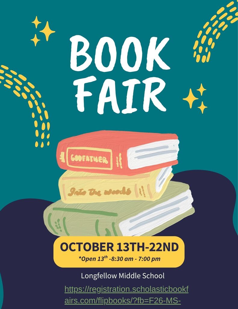 Bookfair longfellow Oct 13th-22nd