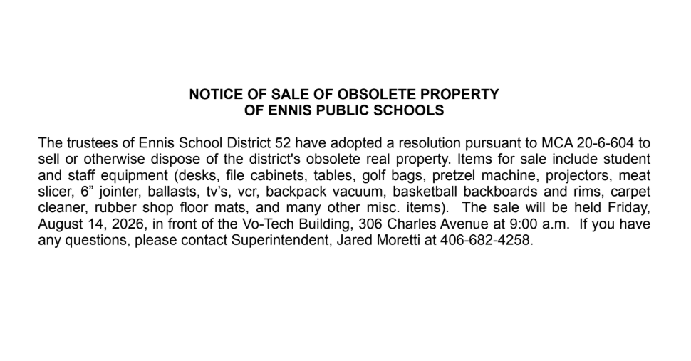 Obsolete Property Sale