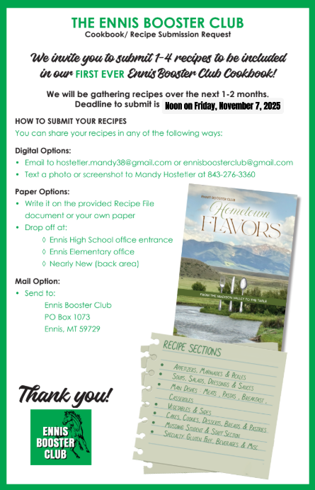 Booster Club Recipte Cookbook