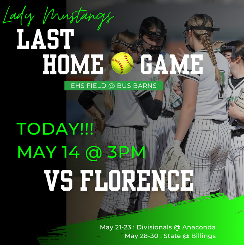 Last Home Game for the Lady Mustang Softball Team