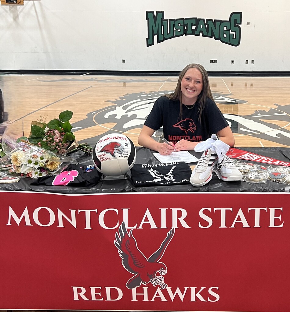 Congratulations Isabelle Hawkinson!!!!  Montclair State Red Hawks Volleyball.