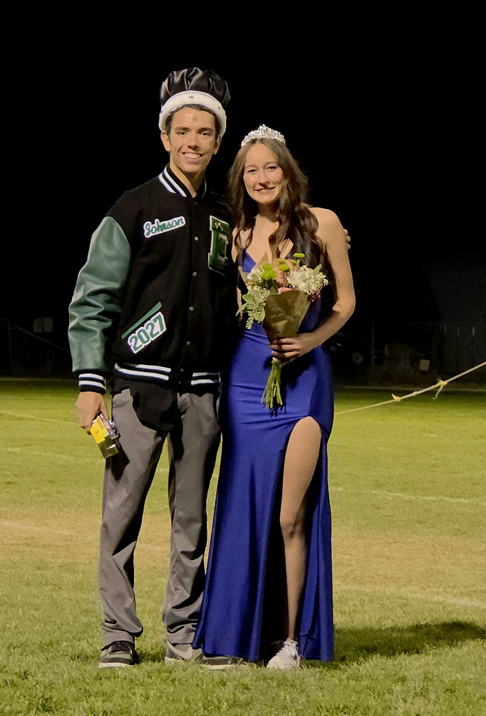 Homecoming King Tommy Johnson and Queen Jaedyn Schaak
