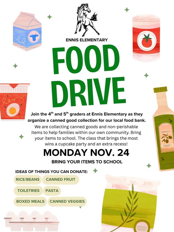 Ennis Elementary Food Drive