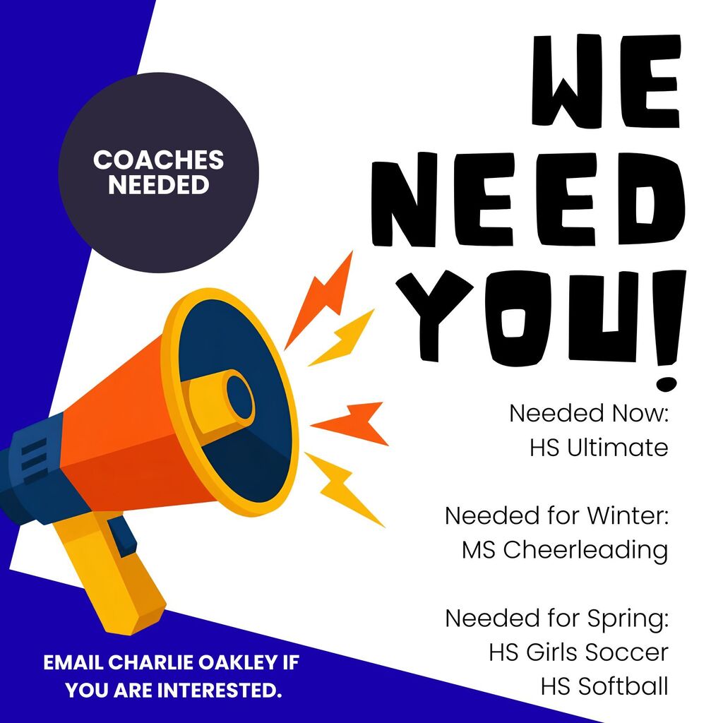 We need you! Coaches needed for sports