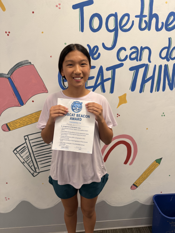 Child with award