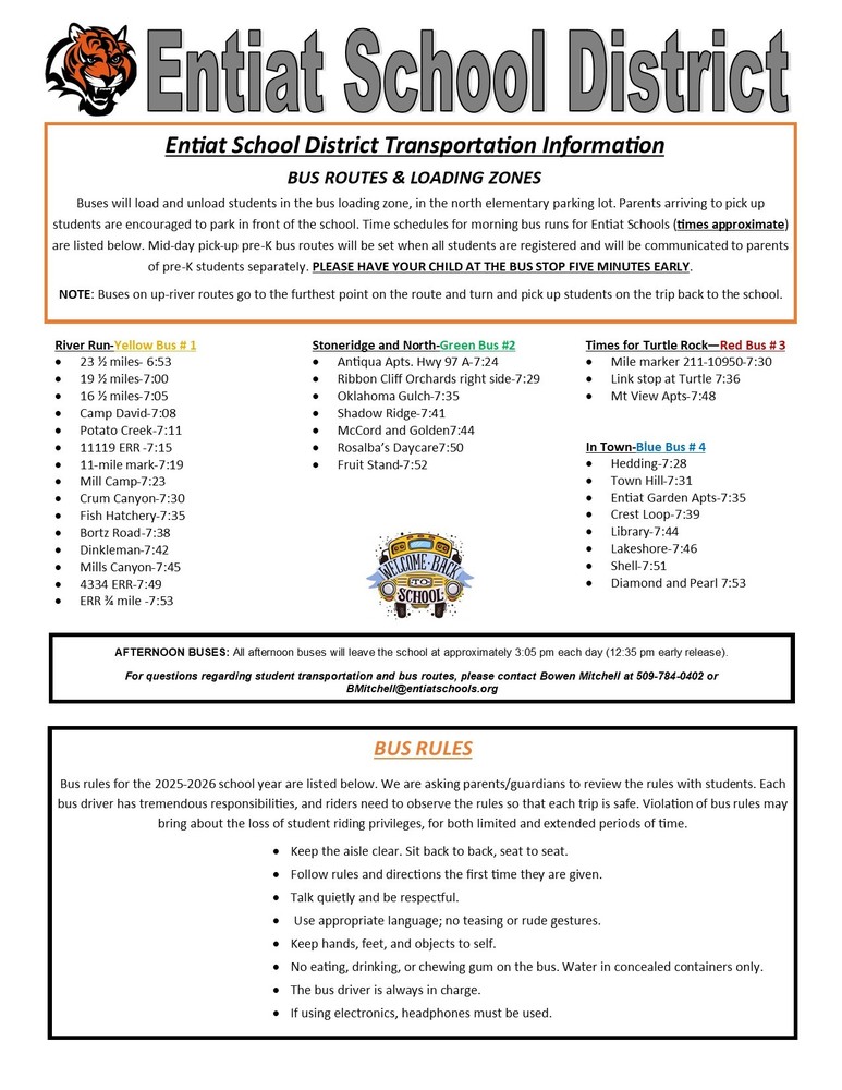 BUS ROUTE INFO