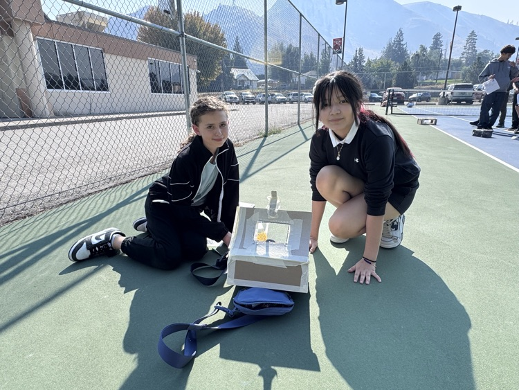 Mia and Allison observing 