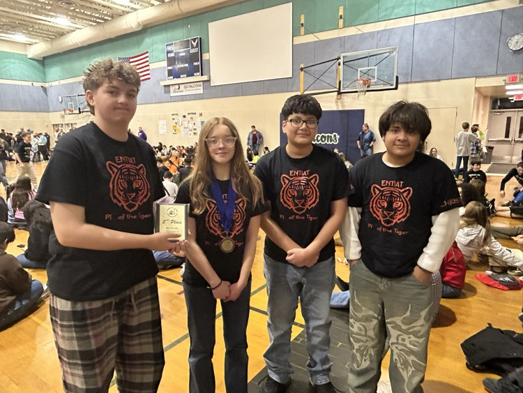 8th grade Team taking 2nd place in their division