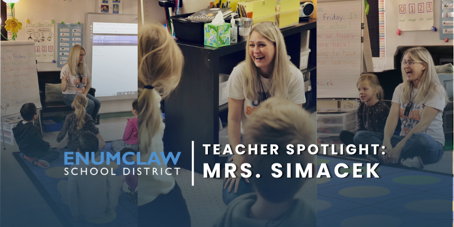 kindergarten teacher Mandy Simacek smiling at students
