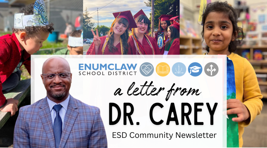 A Letter From Dr. Carey ESD Community Newsletter Header Image