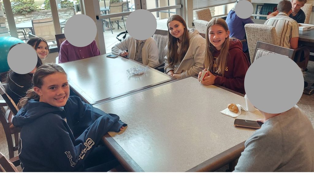 EMS Students visiting with High Point Residents