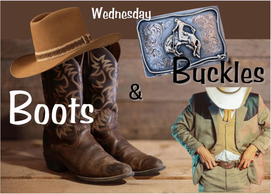 Wednesday Spirit day Boots and Buckles