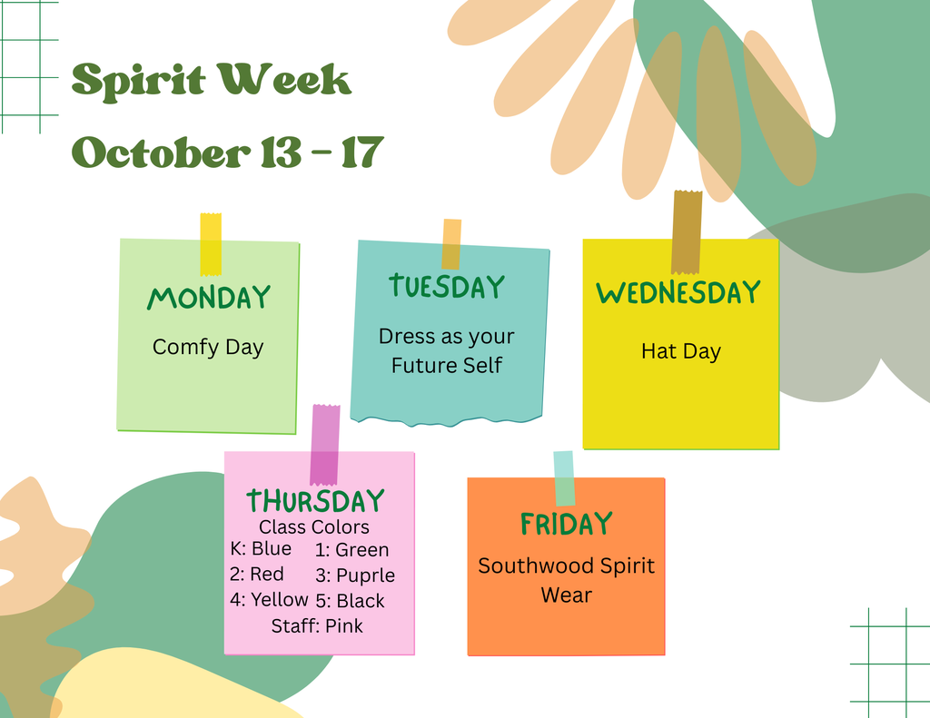 Green Abstract My Schedule This Week Class Schedule