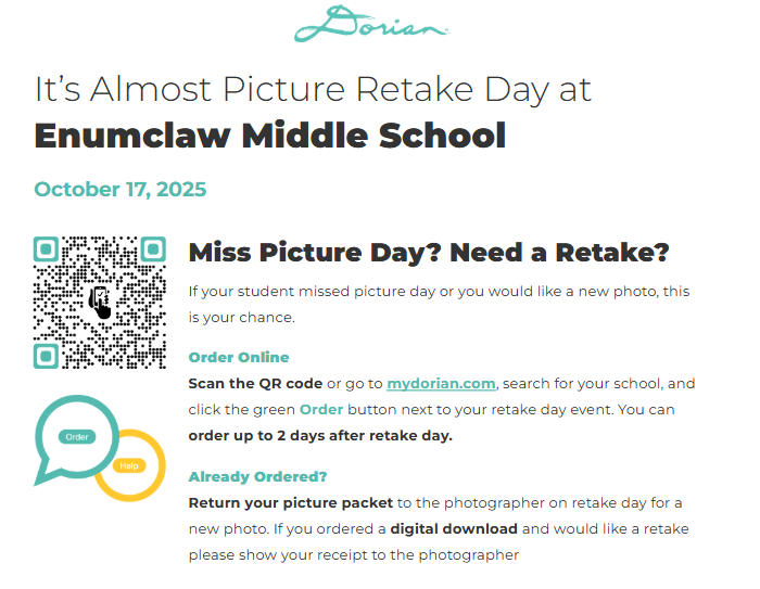 October 17: Picture Retake Day