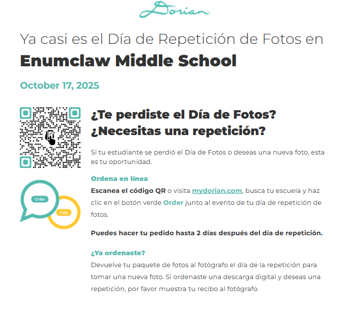 October 17: Picture Retake Day