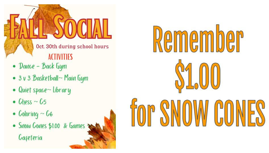 Fall Social Reminder