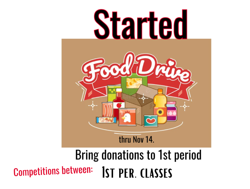 Food Drive through Nov 14
