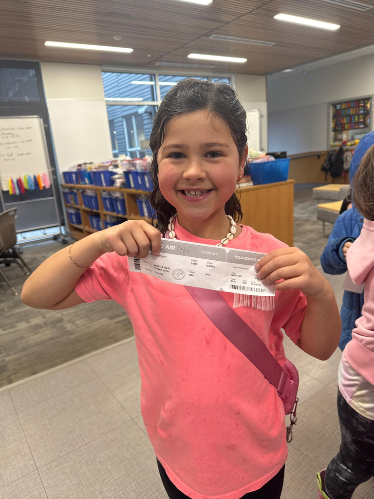 A student sharing a copy of her boarding pass.
