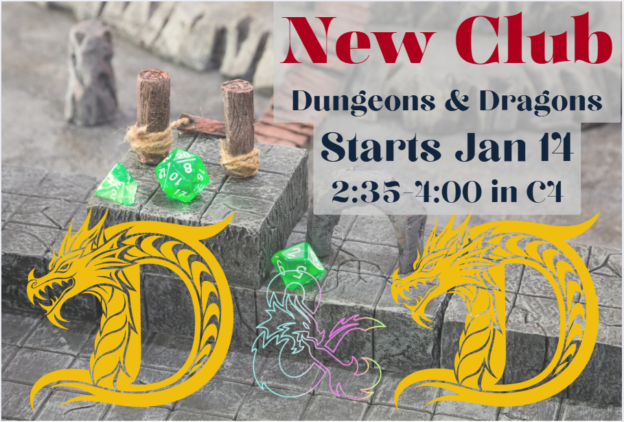 D&D Club starts on January 14, it is time to register