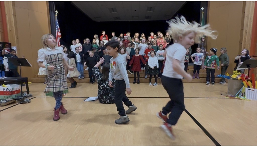 Students performing at the 3rd Grade Nutcracker Musical