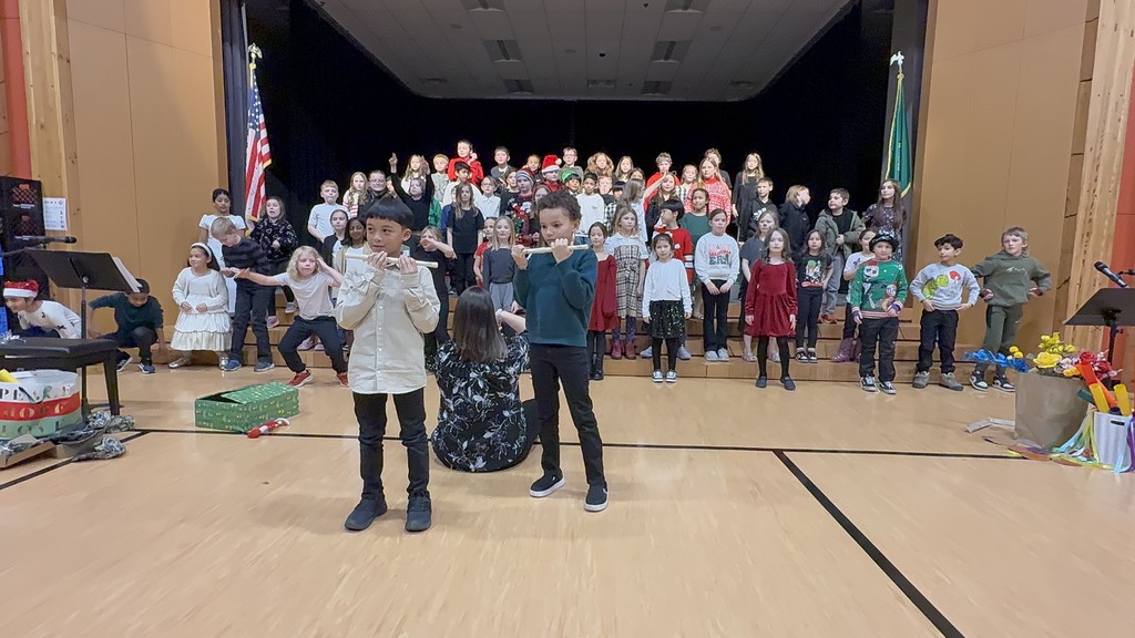 Students performing at the 3rd Grade Nutcracker Musical