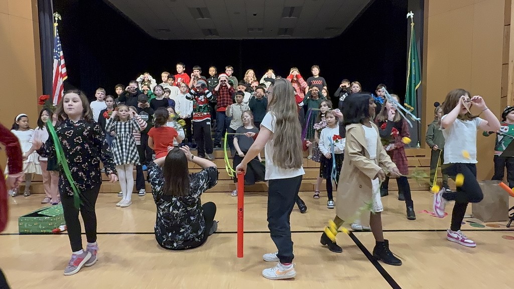 Students performing at the 3rd Grade Nutcracker Musical