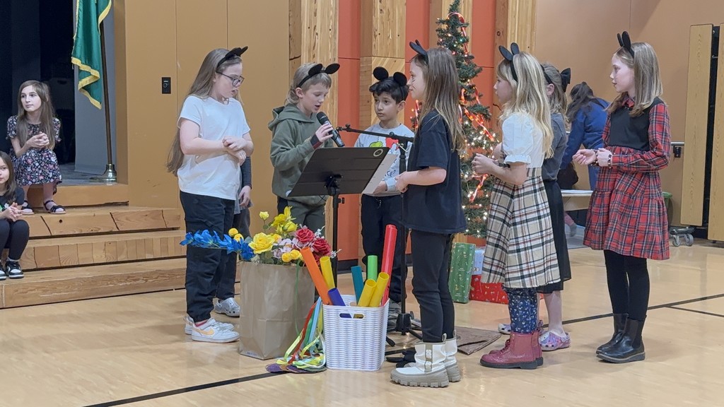 Students performing at the 3rd Grade Nutcracker Musical