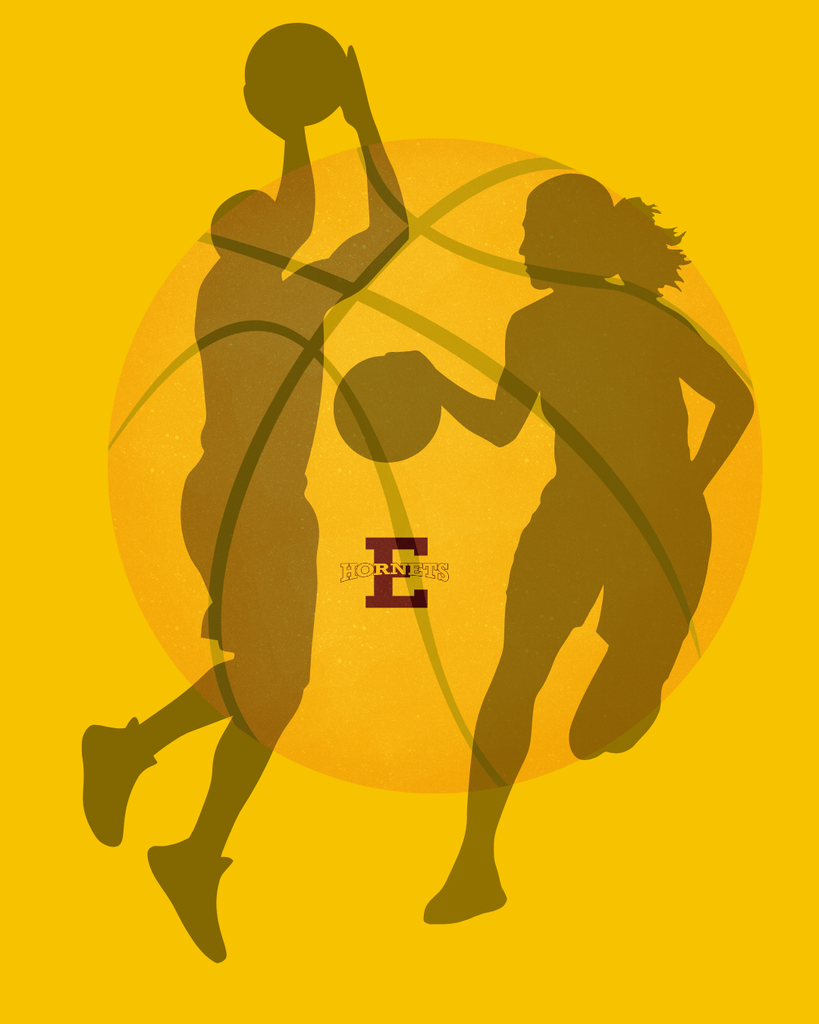 Boy and Girl Basketball Player