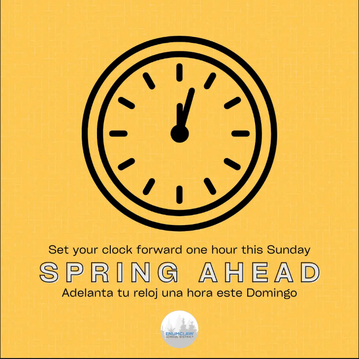 Set your clock forward one hour this Sunday