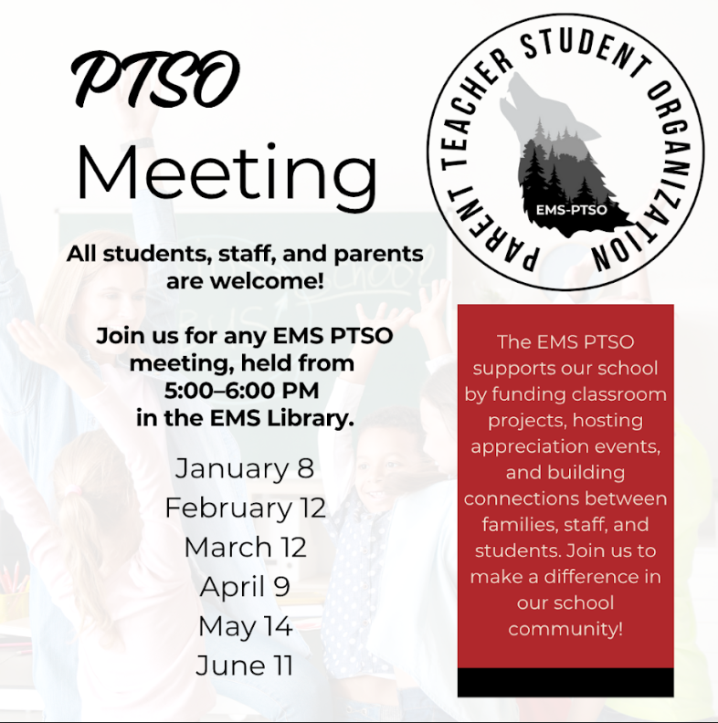 PTSO Meeting on March 12 at EMS
