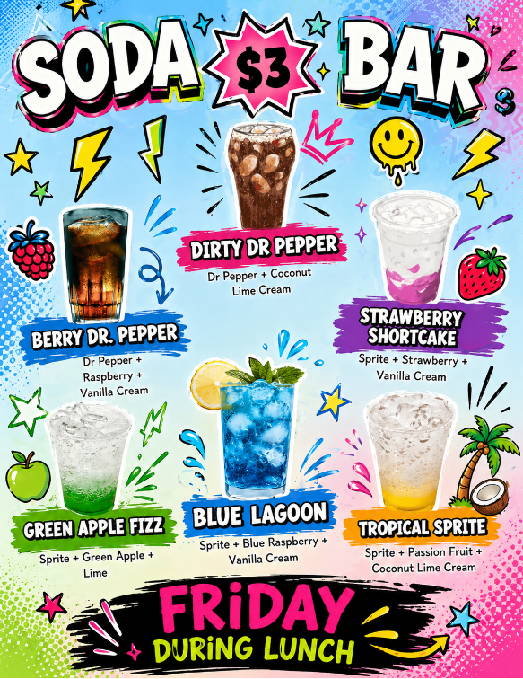 PTSO Selling Dirty Sodas for $3.00 on Friday