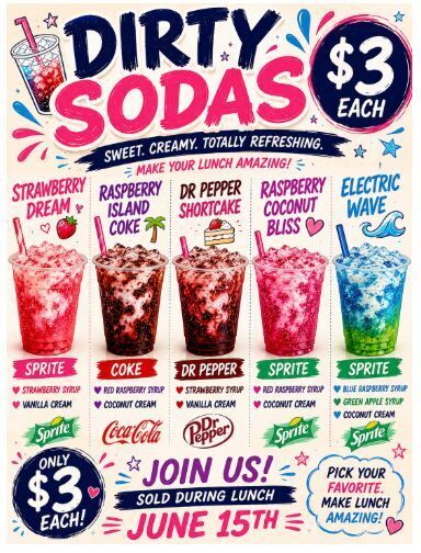 Field Day Dirty Sodas