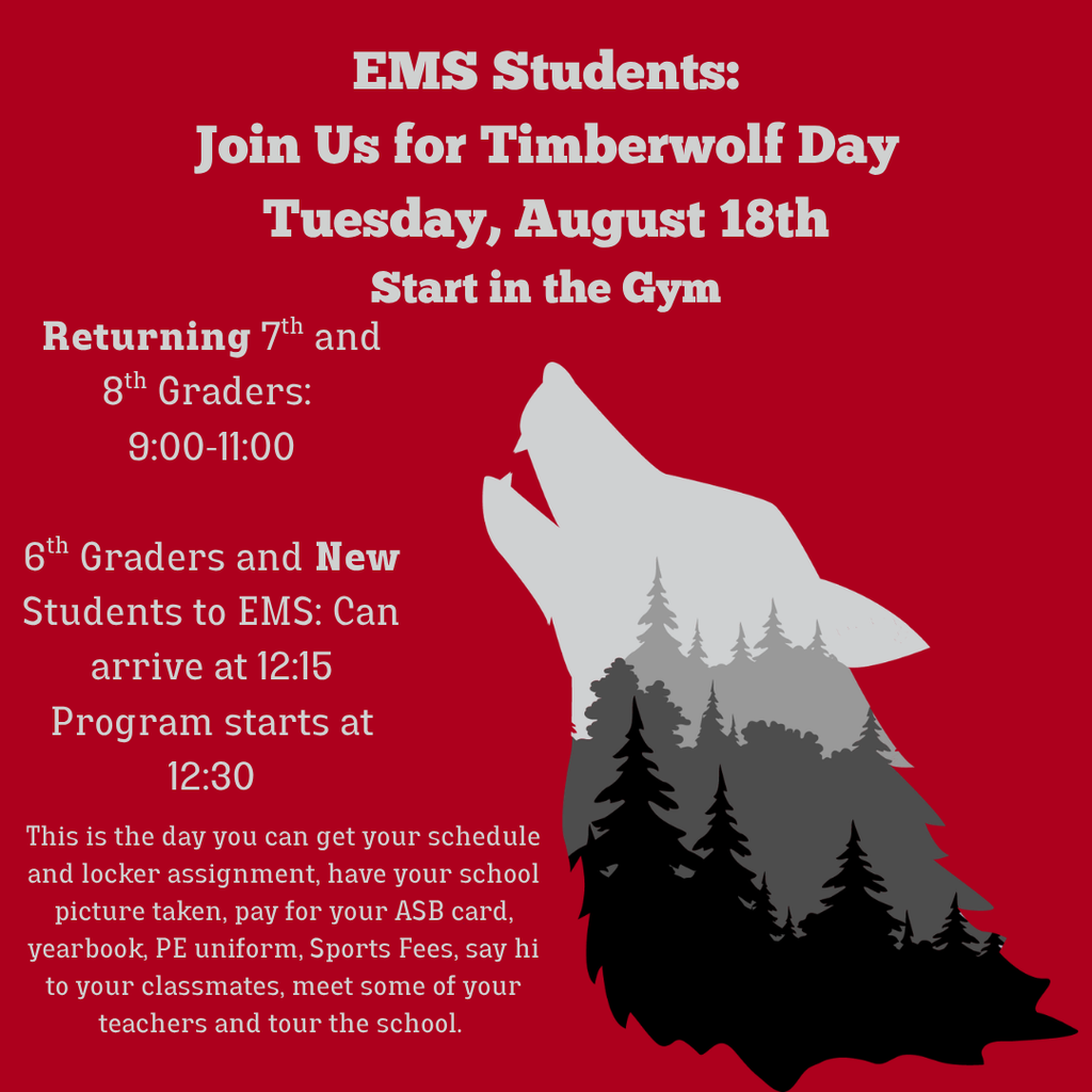 Timberwolf Day Tuesday, August 18th