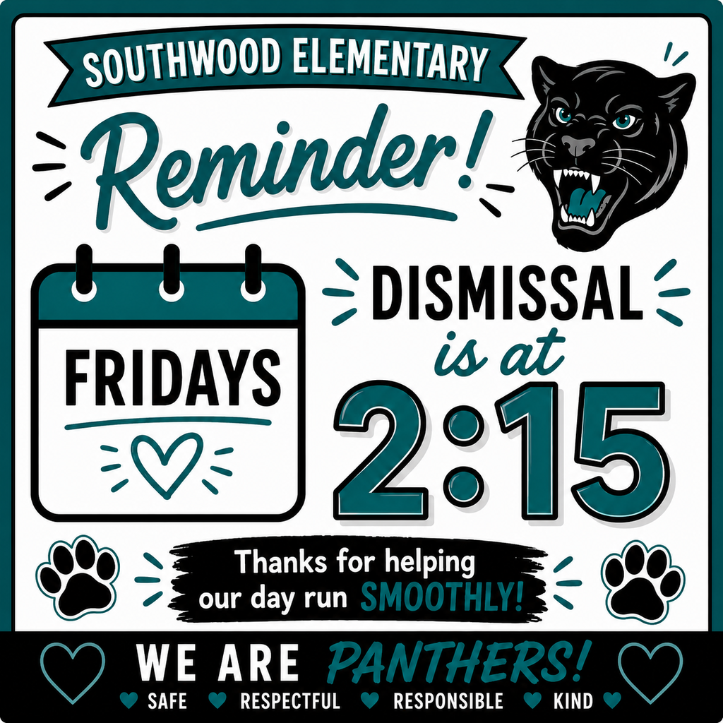 Reminder with text about early pickup on Fridays 