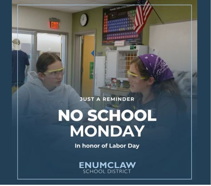 No School on Monday for Labor Day