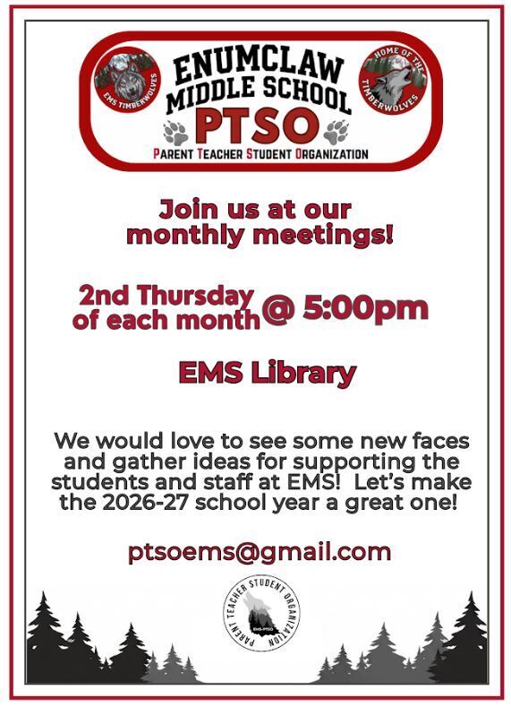 EMS PTSO Monthly Meeting
