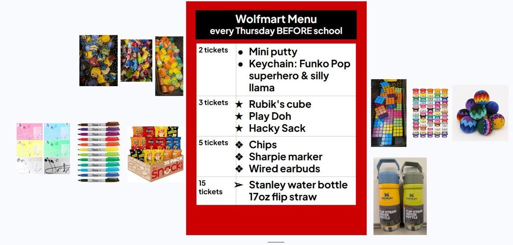 WolfMart Menu for Thursday