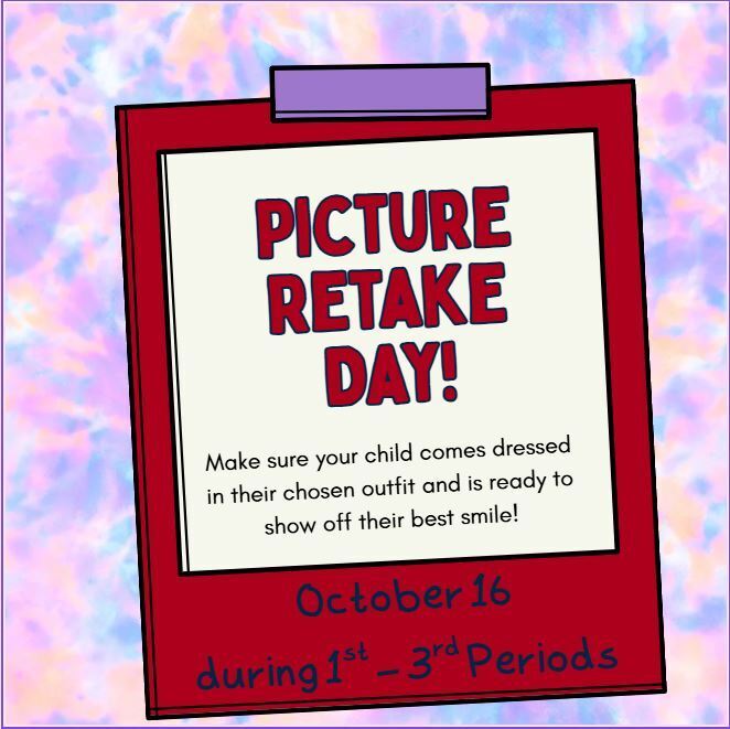 EMS Picture Retake Day: Friday 10/16