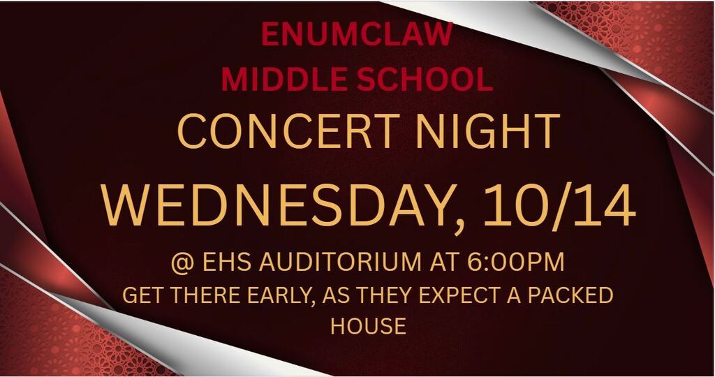 EMS Concert Night 10/14 @ 6:00PM