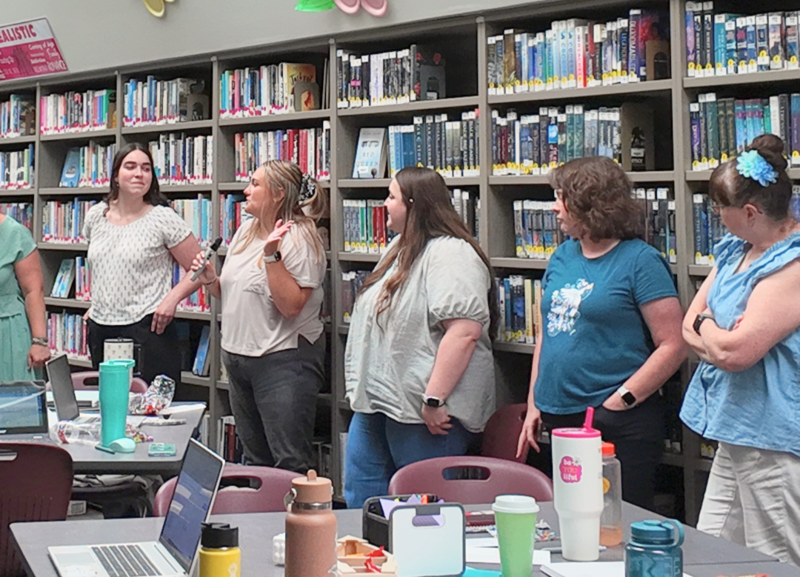Special education teachers engaged in a daylong session to learn about a new online system for Individual Education Plans and share instructional approaches.