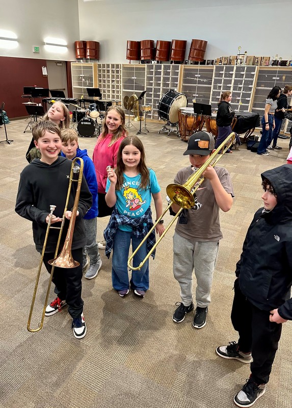 kids try the trombone