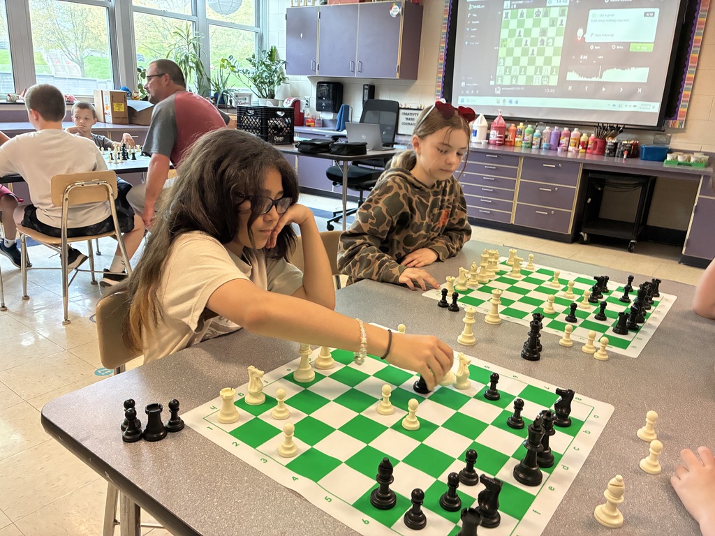 Students playing chess