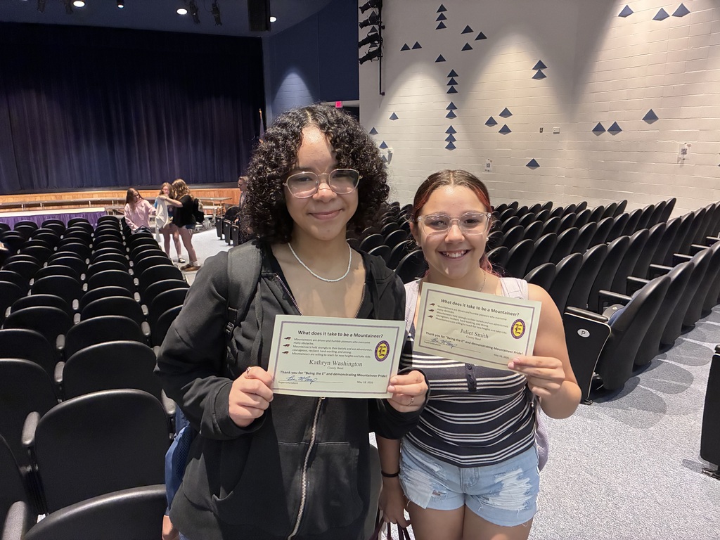 EIMS Mountaineer Recognition Award Recipients