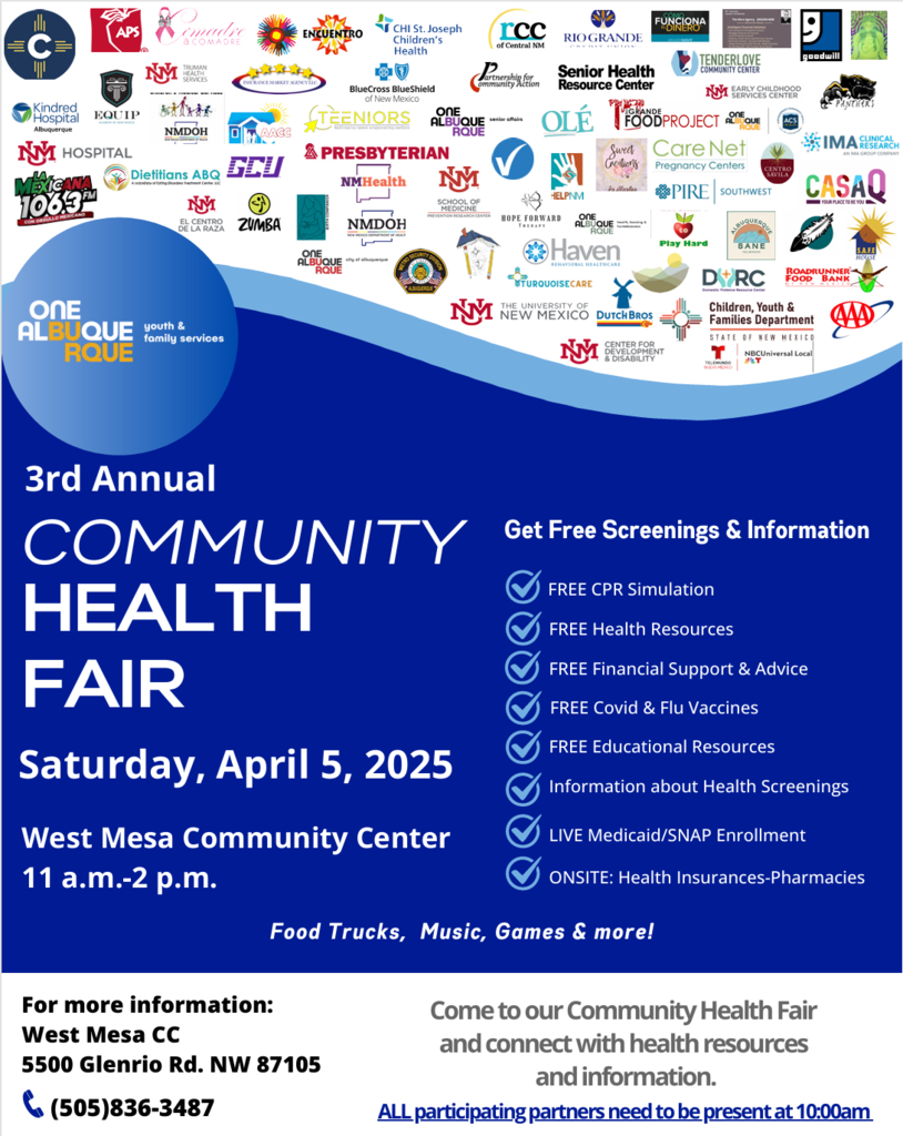 Equip will be at West Mesa Community Health Fair enrolling students!