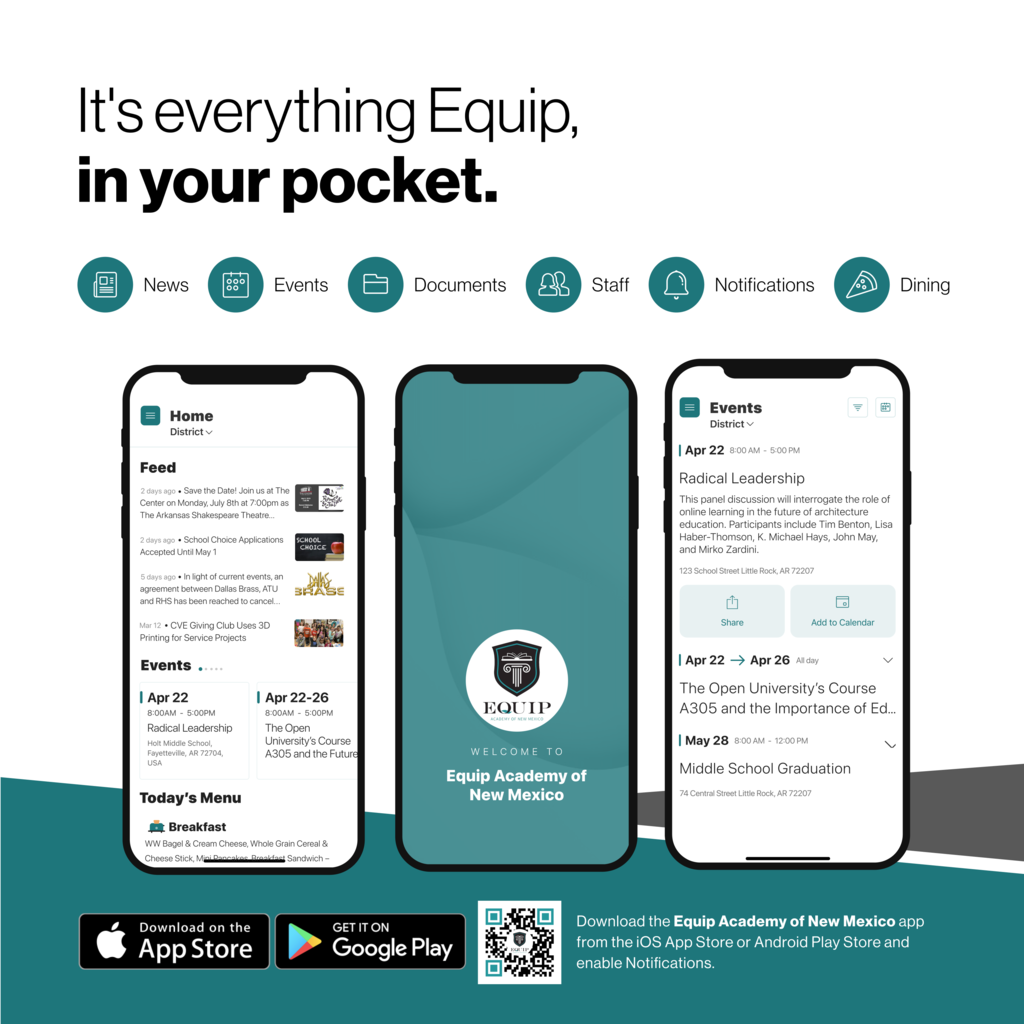It's everything from your district in your pocket. News Events Documents Staff Dining Notifications Download the district's app from the ios app store or android play store and enable notifications (pictures of the app)