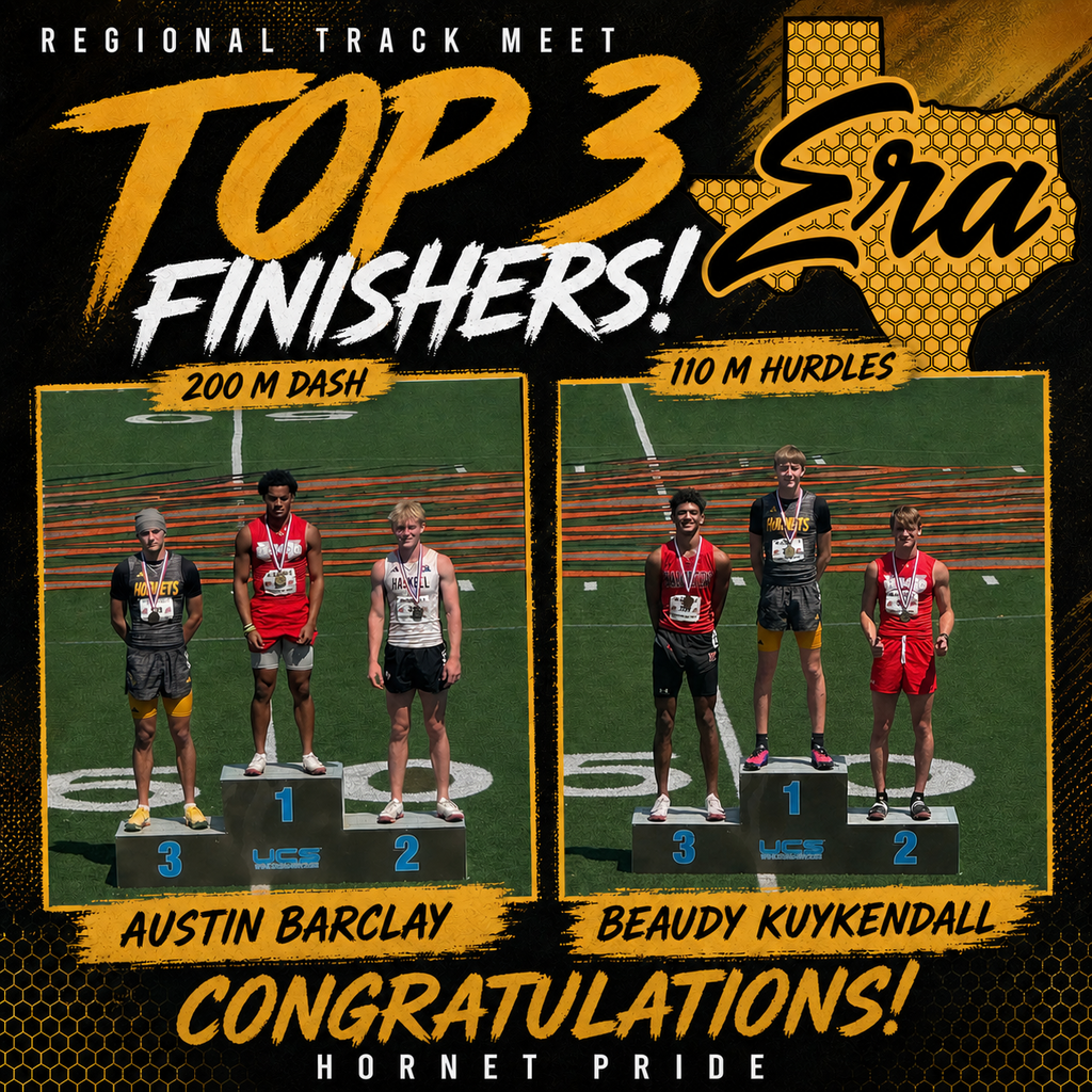 Top 3 Placers at Regional Track 2026